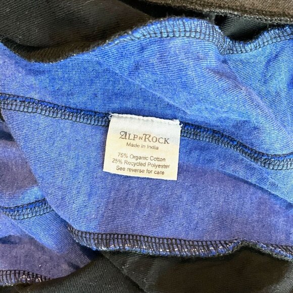 Alp'n'Rock Size S Chamonix Crew Top Grey Blue Edelweiss Emblem Long Sleeve - Picture 10 of 11